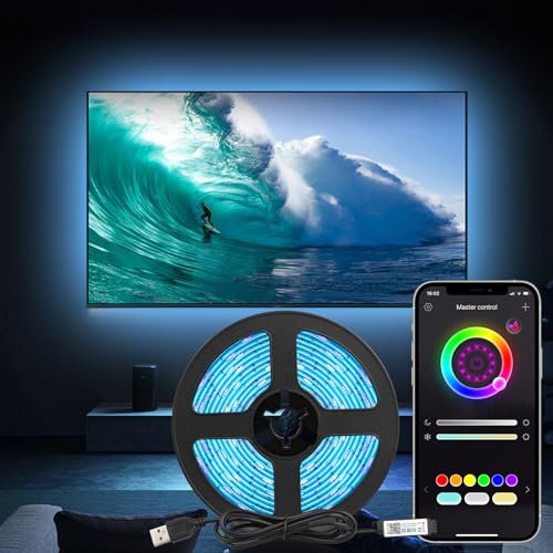 Diyife Tira LED 6m RGB, Luces LED Habitacion WiFi Inteligente con Bluetooth Control de App, Múltiples Modos de Escena y Sincronización de Música, para el Hogar, TV, Fiesta, sin Control Remoto