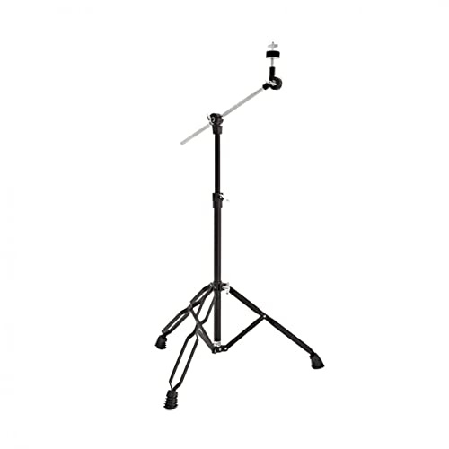 Gear4music Supporto piatti Asta giraffa piatti per batteria Boom Cymbal Stand Nero