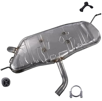 ATEC Germany Auspuff Schalldämpfer Set 1x Endschalldämpfer, mit | Kompatibel mit: VW GOLF PLUS V, GOLF V