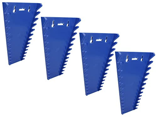Blue Spanner Wrench Storage Rack Holder Hanger Organiser Tray 12 Spanners 4pc