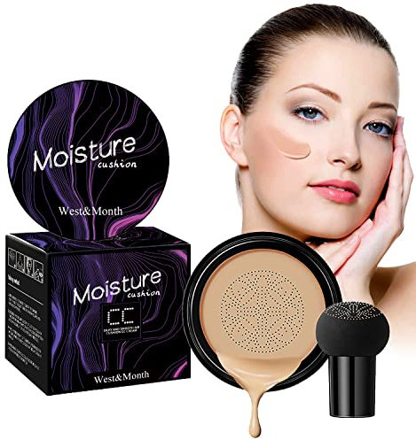 Pilzkopf Luftkissen CC Creme BB Creme Moisturising Flüssige Grundierung Foundation Cover Concealer alle Haut Make-up, Primer Langlebig, Perfekte Abdeckung - Dunkler Teint (#3)