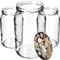 KADAX Lot de 48 bocaux de conservation en verre pour couvercle à visser - 900 ml - Utilisable comme pot à confiture - Bocaux de conservation - Champignons, K5198