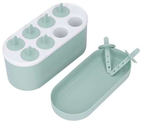 LIYJTK Stampo per Gelato a 8 Fori, Stampo per Gelatiera Strumento per La Produzione di Gelati Fai-da-Te per La Cucina Domestica