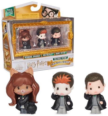 WIZARDING WORLD HARRY POTTER - 3 FIGURINES POLYNECTAR MOMENTS MAGIQUES - 3 Poupées Figurines Articulées - Figurine Harry Potter - Jouet Harry Potter - Jouer et Exposer - Jouet Enfant 6 ans et +