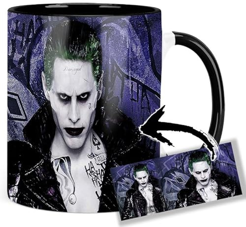 Joker Jared Leto Suicide Squad Tasse Innen & Henkel Schwarz Keramikbecher Mug