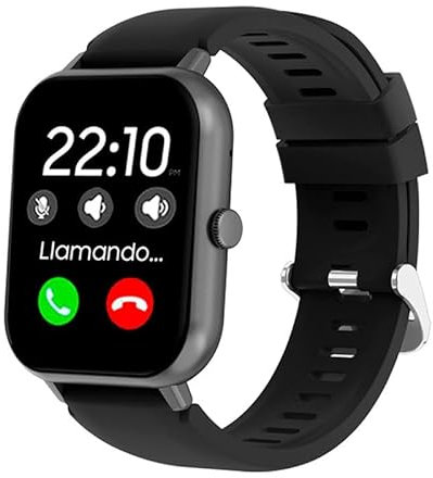 Cool Forest Smartwatch aus Silikon, Schwarz (Anrufe, Gesundheit, Sport)