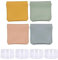 4pcs Pocket Cosmetic Bag, Pu Leather Mini Makeup Bag Without Zipper Can Be Closed Automatically Waterproof And Portable, With 4 5ml Bottles For Travel, Party, Camping