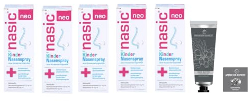 Nasic neo für Kinder Nasenspray 10 ml Set mit 5 x 10 ml inkl. einer Handcreme ODER Handseife der West-Apotheke (Apotheken-Express)