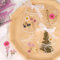 40 Stück Transparente Trockenblumen Lesezeichen,Transparente Lesezeichen Getrocknete Blumen,Lesezeichen Personalisiert,Kinder Kreative DIY Hausgemachte Lesezeichen Glaswaren-Aufkleber Bookmark.