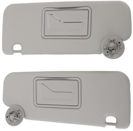 Visera Solar para Automóvil, 1 par de Visera Solar para el Lado Izquierdo y Derecho del Pasajero con Espejo de Tocador y Luces Visera Solar Gris Auto para Sonic Aveo 2012 a 2016
