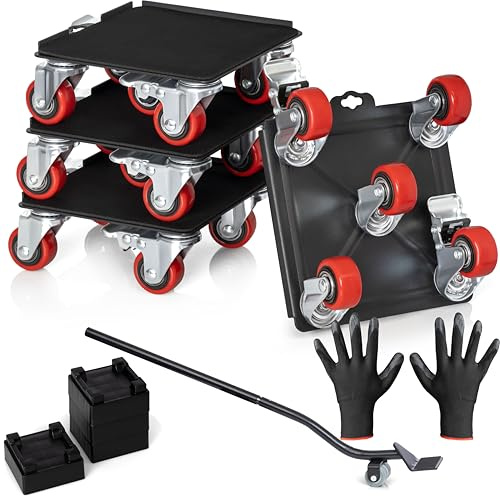 Dolly Kit, Furniture Dolly, Furniture Movers with Wheels Heavy Duty | Furniture Lift Mover Tool Set Wheels Piano Dolly Pool Table Dollies Double Bearings Locks Max Capacity 2000 lb 6.3 inch