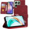 HuiYouMY 2-in-1 Case Compatible with Honor X6B Leather Phone Case, Wallet Case [Card Slots] [Kickstand] Magnetic Closure Full Protection Book Folio Design wallet flip phone case - Red