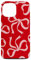 iPhone 13 Pro Max Coquette Aesthetic Pink Bows on Red Pattern Ribbons Case