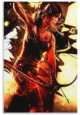 HMNANGDE Tomb Raider Lara Croft Archer Poster Dekorative Malerei Leinwand Wandkunst Wohnzimmer Poster Schlafzimmer Malerei,Wandkunst Bilddruck Moderne Familienzimmer Dekor 08x12inch(20x30cm)