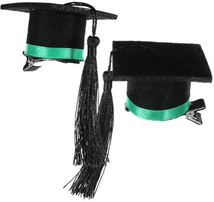 PRETYZOOM 2piezas Pinzas Pelo Borlas Sombrero Graduación Doctorado Decoración Fiesta Graduación