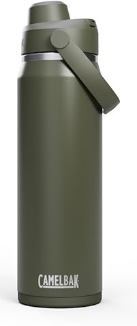 CAMELBAK Thrive Chug Wasserflasche aus isoliertem Edelstahl | 740 ML | leicht zu tragen, auslaufsicher | Moosgrün