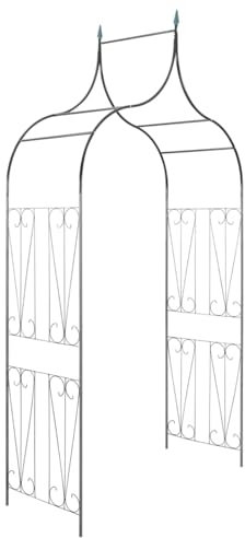 Xichuzi Rosenbogen mit Deko-Spitzen Dunkelgrün, Rankhilfe Für Blauregen, Rankgitter, Torbogen Garten, Rankbogen, Torbogen, Blumenbogen, Gartenbogen - 40777