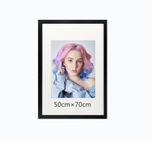 Lindahandel 50x70cm Bilderrahmen, Rahmen aus holz,Frame 50x70cm,MDF-Rahmen Wand Bilderrahmen Moderner Fotorahmen,Schwarz,Perfekt zum Verschenken