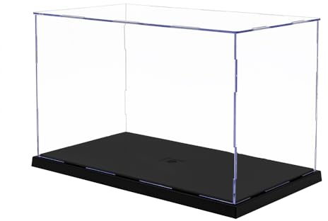 Tingacraft Acryl Vitrine Klar Schaukasten: 31,2x16,5x18,5 cm für Modellauto im Maßstab 1:24 Figuren und Boxhandschuhe Gewünschte Baugruppe Staubfrei