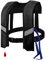 CFITANK Vollautomatische Rettungsweste mit Reflektoren für Outdoor-Abenteuer, Automatische Aufblasfunktion und Sicherheitspfeife, Ideal für Wassersport und Bootsfahrten (Schwarz)