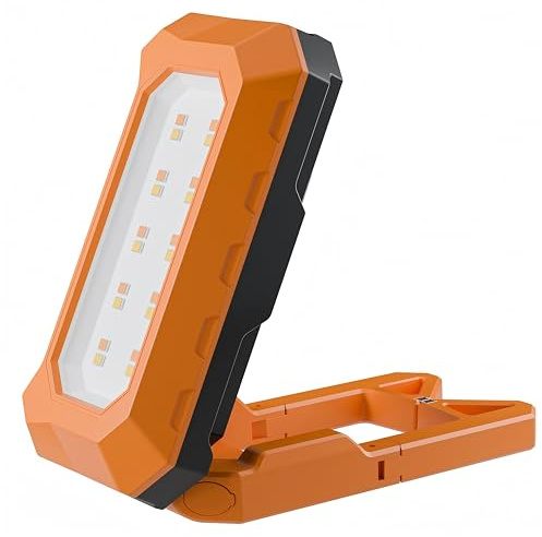 LED Arbeitsleuchte 500LM mit Magnetfuß & 180° Standfuß, Wiederaufladbare Kompaktlampe mit stufenloser Farbtemperatur (3000K–6500K), IP54 Wasserdicht, für Auto, Outdoor & Werkstatt