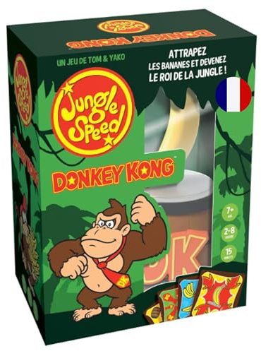 Asmodee - Jungle Speed Donkey Kong – schnelles Geschicklichkeitsspiel für Kinder und Erwachsene, ab 8 Jahren, 2 bis 10 Spieler, Spieldauer: 15 Minuten, französische Version