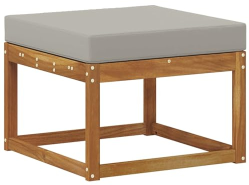 vidaXL Outdoor-Fußhocker Massivholz Akazie Natur, Balkonmöbel, modernes Akazienholz, langlebiges wetterbeständiges Design, vielseitig für den Außenbereich
