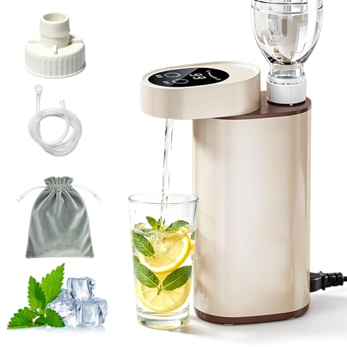 Instant Hot Water Dispenser, Instant Kettle,5 Temp Settings (Cream) | 3S Fast Heating, 45°C-99°C, One Cup Hot Water Dispenser, Digital Touch Screen, Compatible With Bottled And Bulk Water