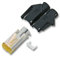 BIGtec RJ45 Netzwerkstecker 50 Stück Hirose TM31 Schwarz - Hochgeschwindigkeits-Verbindung für 10G-Ethernet AWG 24-27, CAT 6/6a/7 Kabel