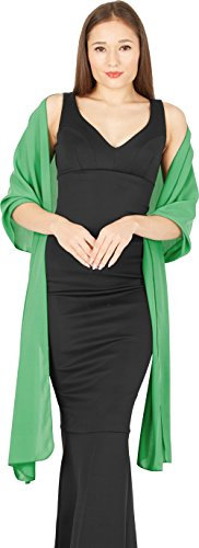 BlackButterfly Gasa Chal Mantón Pañuelo De Cachemir Boda Dama De Honor (Esmeralda, Talla única)