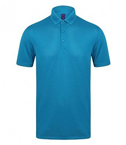 Henbury Mens Stretch Microfine Pique Polo Shirt (S) (Sapphire)