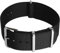 CampTeck U6946 - Nylon Ersatz Uhrenarmband Militär Uhrband (Breite 18|20|22|24mm) mit Verschlussschnalle aus rostfreiem Stahl für Spring Bar Uhren - Schwarz - 18mm