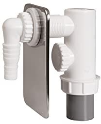 Ghidini SIFONE Incasso Lavatrice in PP con Piastra Acciaio Inox Diametro 40