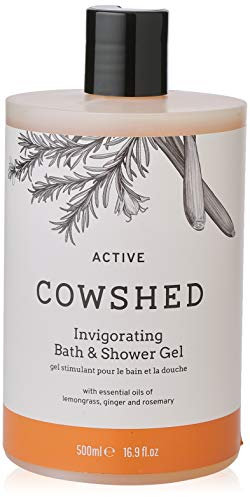 Cowshed Active Invigorating Bath & Shower Gel - 500 ml - Vegan Body Wash for Women & Men | Parabens Free Relaxing Shower Gels | Moisturising Bath Gel for Women - Hydrating Natural Body Wash