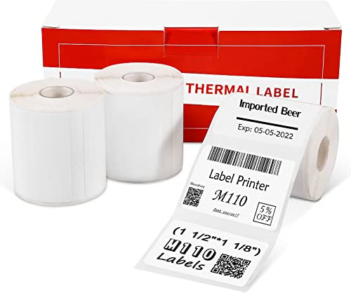 Phomemo 3 Rollen M110 Etikett Thermoetikettenpapier- Multifunktionales selbstklebendes Etikett,Kompatibel mit Phomemo M110 M200 M220 M120 M221 EtikettDruckern,1.57x1.18 (40x30mm),230 Etiketten/Rolle