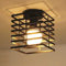 iDEGU Vintage Deckenleuchte, industriell Lampe Geometrisches Käfig Design Lampenschirm aus Metall E27 Schwarz Deckenlampe für Schlafzimmer, Café, Restaurierung, Eingang, Flur, 16cm (Würfel)