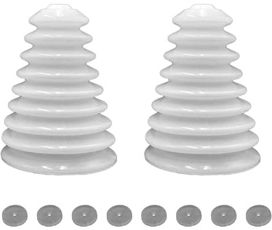 2 Pcs 9.2x13 cm Silica Gel Scalable Drill Dust Cover Collector,Dustproof Device Power Tool Utility Accessories,With 8 Spacers,for Dustproof,White