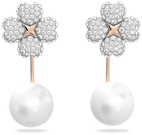 Swarovski womens Earrings, Latisha Earrings, White rose gold, One Size