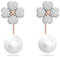 Swarovski womens Earrings, Latisha Earrings, White rose gold, One Size