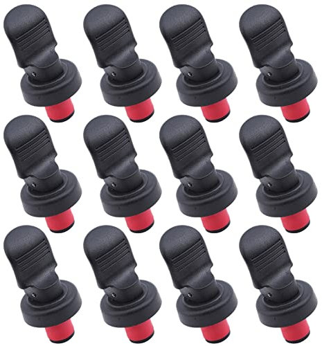 ZOCONE Tappi per Bottiglie di Vino, 12 PCS Tappo per Vino in Silicone Tappi per Bottiglie Riutilizzabili Tappo Vino Sottovuoto, per Conservare la Birra Champagne, Keep Fresh(B)