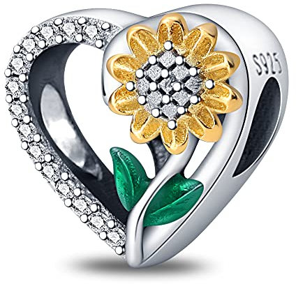 Pandach Damen Charm Anhänger für Armband 925 Sterling Silber Charms Beads passend für Armband und Halskette, Kompatibel mit Europäischen Armbänder für Frauen Mädchen