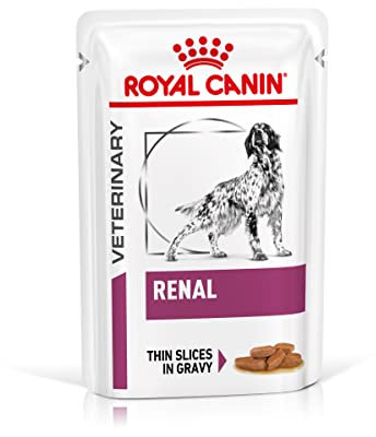 Royal Canin Veterinary Renal | 12 x 100 g | Diät-Alleinfuttermittel für ausgewachsene Hunde | Zur Unterstützung der Nierenfunktion | Mit schmackhaften Stückchen in Soße