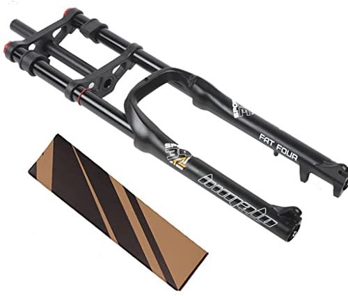 LHHL Bike Suspension Forks 26 Inch 4.0 Fat Tire Fork Straight Downhill Mountain Bike Fork 1-1/8 Disc Brake Air Fork 170mm Travel E-Bike Front Fork Snow Beach MTB Bicycle 2850g (Color : 26'' Black)