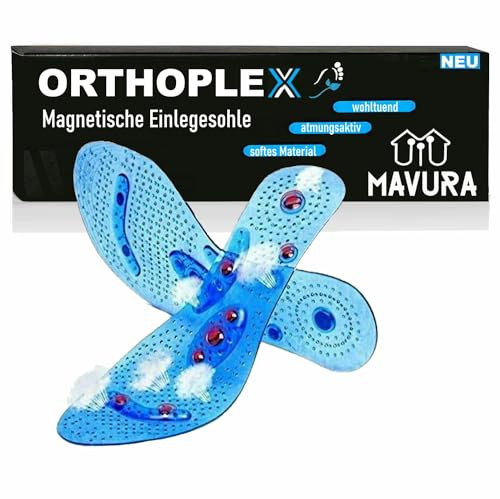 ORTHOPLEX Akupressur Einlegesohlen Magnetische Ergonomische Sohlen, Gel Massage Magnet Schuhsohlen
