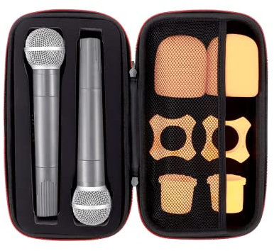 Vaguelly Case with Foam, Hard Bag for Travel Outing Handheld Dual Zipper, Case