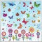 Fensterbilder Fensterdeko Frühling, 109 Stücke Fensterbilder Frühling Selbstklebend Kinder Schmetterlinge Deko Fenstersticker Blumen,Schmetterlinge Fensteraufkleber Aufkleber Kinderzimmer Deko Mädchen