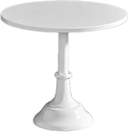 Qcwwy Alzata per Torta, Alzata per Torta Rotonda per Matrimoni Feste Anniversari Alzata per Torta in Metallo Stile Europeo Antiscivolo (Bianco grande)
