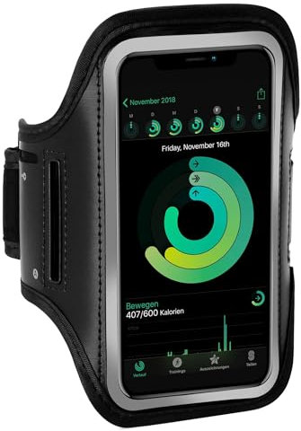ONEFLOW Workout Case für Samsung Galaxy J3 (2016) Sportarmband zum Joggen mit Touch Fenster, Handy Armband für Sport und Outdoor, Handyhalterung für den Arm, Lauftasche Jogging, Schwarz