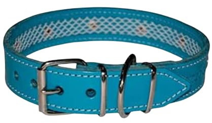 TUYNEC - Hundehalsband Leder mit Schutznetz für Flohhalsband Hunde, Hundehalsband das schützt und die Lebensdauer des Zeckenhalsbands für Hunde verlänger