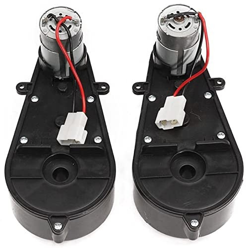 GTPBAO Motor Fahrzeug 2 Stück Kinder Fahren auf Auto Getriebe Kinder Elektroauto Getriebemotor 12V 550 DC Getriebe mit Motor Baby Auto Ersatzteile Fahrt Wiederaufladbar